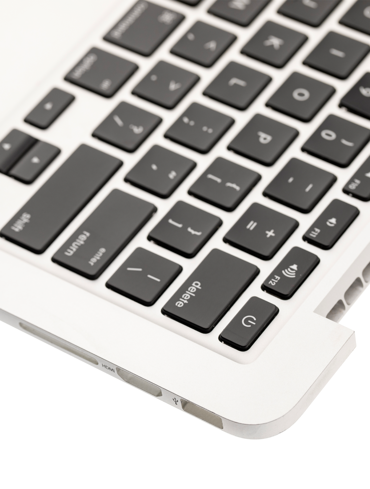 TOP CASE WITH KEYBOARD (US ENGLISH) FOR MACBOOK PRO 13" RETINA A1502 (LATE 2013 / MID 2014) (USED OEM PULL: COSMETIC GRADE: NEW)