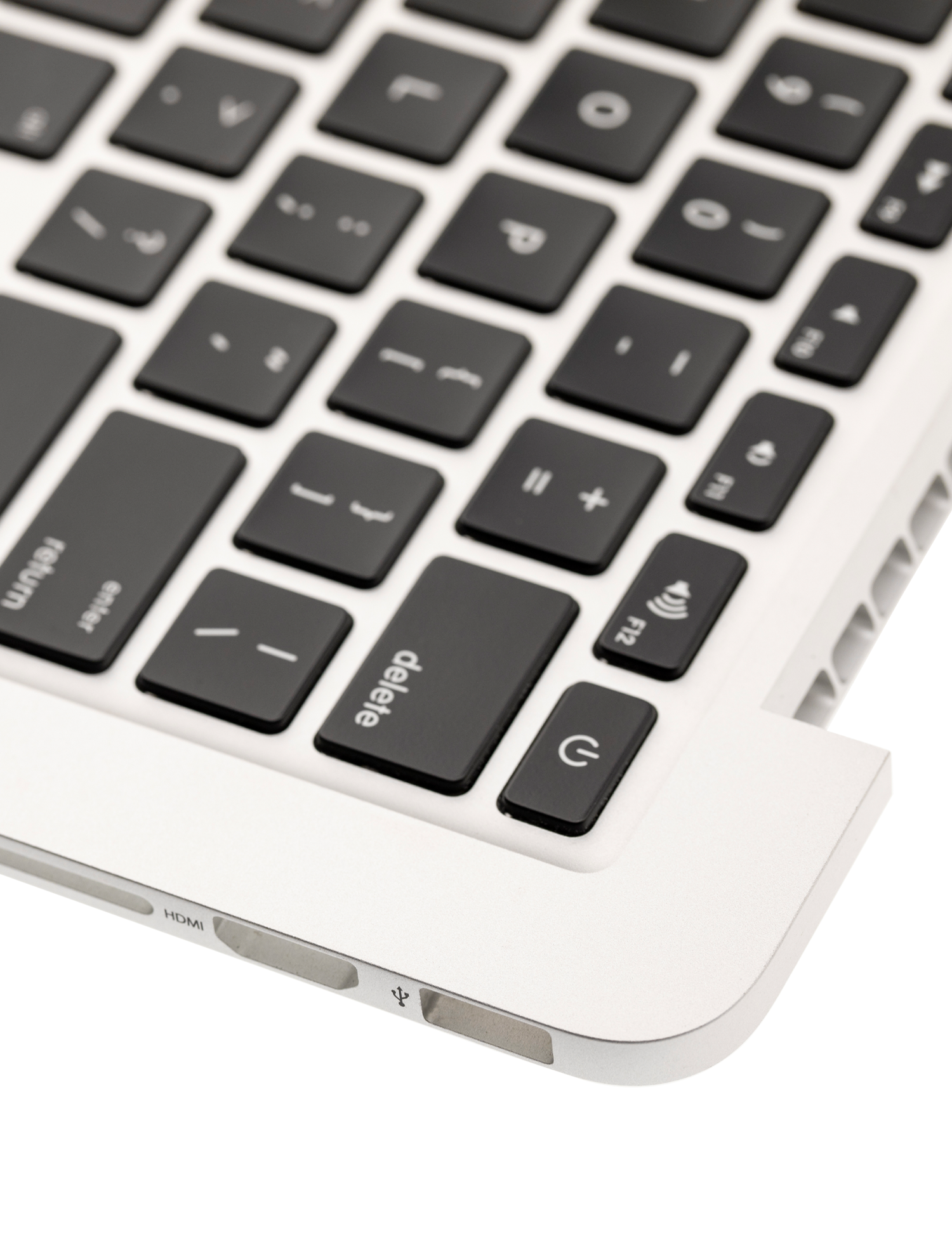 TOP CASE WITH KEYBOARD (US ENGLISH) FOR MACBOOK PRO 13" RETINA A1502 (EARLY 2015) (USED OEM PULL: COSMETIC GRADE: NEW)