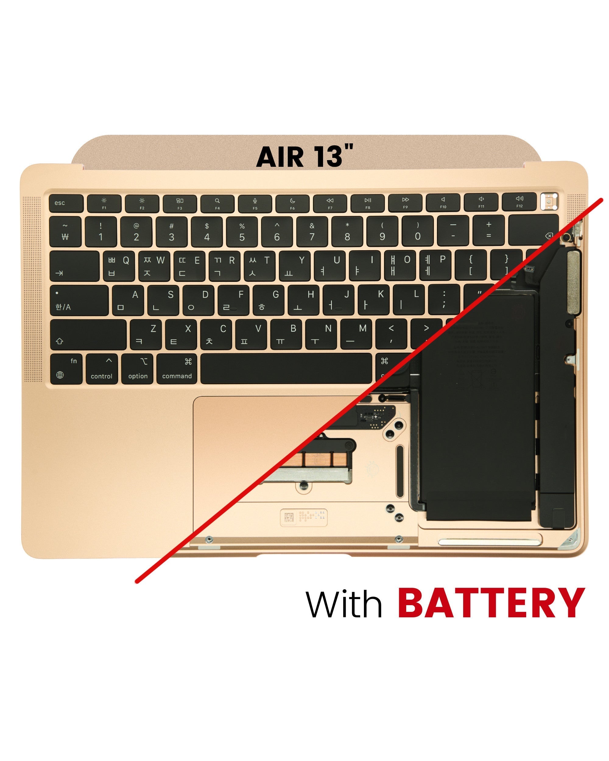 Rose Gold Top Case Assembly with Battery for MacBook Air 13" Retina A2337