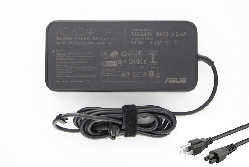 Asus Original AC Adapter Charger 19.5V 9.23A 180W (Tip Size: 6.0x3.7mm) for Asus ROG FX705GD ADP-180MB F A17-180P1A GA502DU GX531GX G715GV